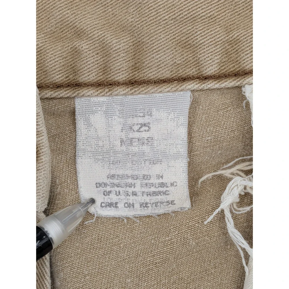 Vintage L.L. Bean Double L Chinos Mens 36x30 Khaki Pleated Relaxed Fit Pants